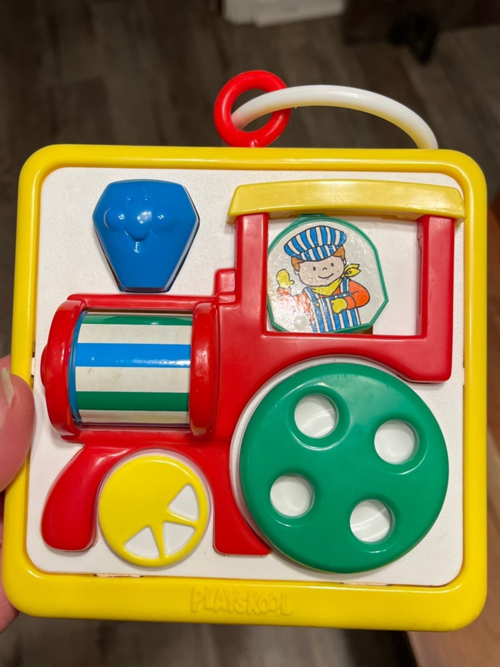 Vintage 1988 Playskool Train Activity Toy Busy Board Toddler Sensory